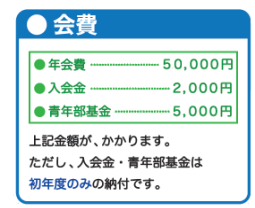 山形商工会議所青年部 会費